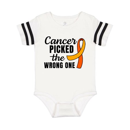 Inktastic Leukemia Awareness Cancer Picked the Wrong One Orange Ribbon Gift Baby Boy or Baby Girl Bodysuit 
Inktastic Leukemia Awareness Cancer Picked the Wrong One Orange Ribbon Gift Baby Boy or Baby Girl Bodysuit