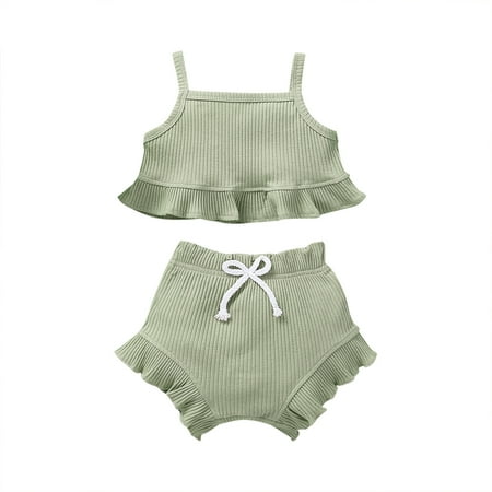 Fesfesfes Toddler Baby Girls Solid Color Sling Cotton Clothes Comfortable Tow-piece Suit
Fesfesfes Toddler Baby Girls Solid Color Sling Cotton Clothes Comfortable Tow-piece Suit