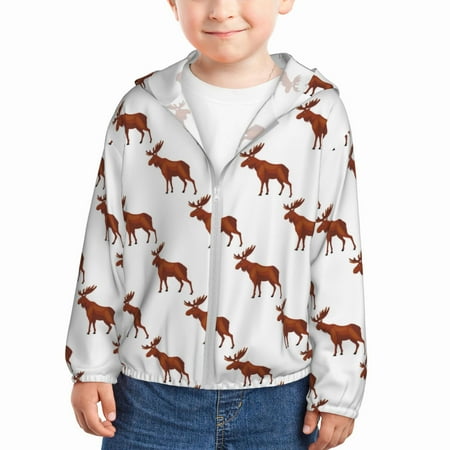 Sun Hoodie for Kids brown Elk Moose cute Long Sleeve Swim Fishing Shirts Sun Protection Zip Up Jacket Clothing Athletic Hoodie
Sun Hoodie for Kids brown Elk Moose cute Long Sleeve Swim Fishing Shirts Sun Protection Zip Up Jacket Clothing Athletic Hoodie