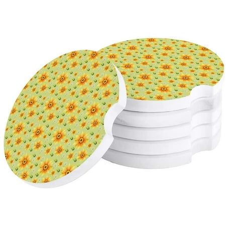 ZHANZZK Sunflower and Dandelion Green Set of 4 Car Coaster for Drinks Absorbent Ceramic Stone Coasters Cup Mat with Cork Base for Home Kitchen Room Coffee Table Bar Decor
ZHANZZK Sunflower and Dandelion Green Set of 4 Car Coaster for Drinks Absorbent Ceramic Stone Coasters Cup Mat with Cork Base for Home Kitchen Room Coffee Table Bar Decor