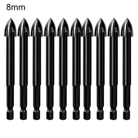 Feiruifan 10Pcs Universal Triangle Drill Bit Cross Angle Design Efficient Low Resistance Anti-rust Tip Drill Bit for Electric Drill
Feiruifan 10Pcs Universal Triangle Drill Bit Cross Angle Design Efficient Low Resistance Anti-rust Tip Drill Bit for Electric Drill