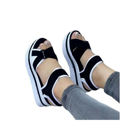 UKAP Women Wedge Sandals Ankle Strap Platform Sandal Summer Casual Shoes Anti-Slip Women s Beach Lightweight Black 7
UKAP Women Wedge Sandals Ankle Strap Platform Sandal Summer Casual Shoes Anti-Slip Women s Beach Lightweight Black 7