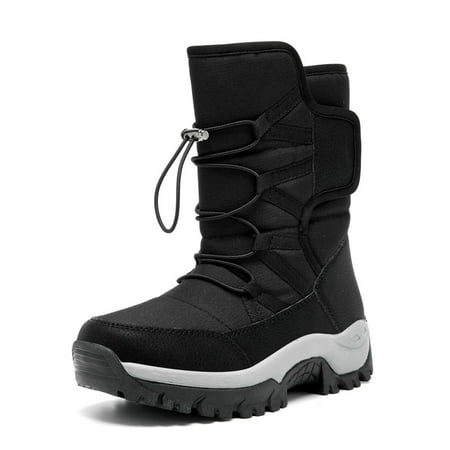 Women s Outdoor Mid-Calf Winter Thermal Insulated Snow Shoes Waterproof Faux Fur Lined Fleece Boots Women s Footwear