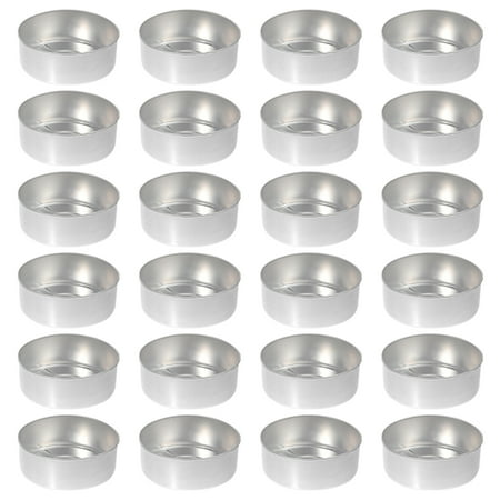 50PCS Candle Cup Case Aluminum Tea Light Tin Metal Tea Light Cup Holder