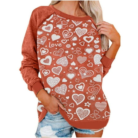 Womens Long Sleeves Blouse Valentine s Day Fashion Retro Love Printing Patchwork Sleeve Pullover Casual Loose Round Neck Ladies Tunics Sweatshirt Top
Womens Long Sleeves Blouse Valentine s Day Fashion Retro Love Printing Patchwork Sleeve Pullover Casual Loose Round Neck Ladies Tunics Sweatshirt Top
