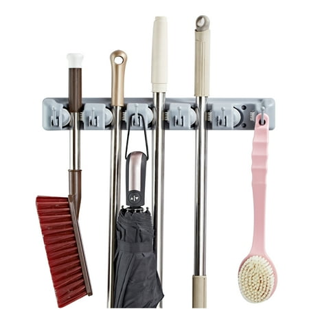 LAYADO Wall Mounted Mop and Broom Holder Wall Hangers Organizer Storage Hook Mop Holder with 5 Ball Slots and 6 Hooks
LAYADO Wall Mounted Mop and Broom Holder Wall Hangers Organizer Storage Hook Mop Holder with 5 Ball Slots and 6 Hooks