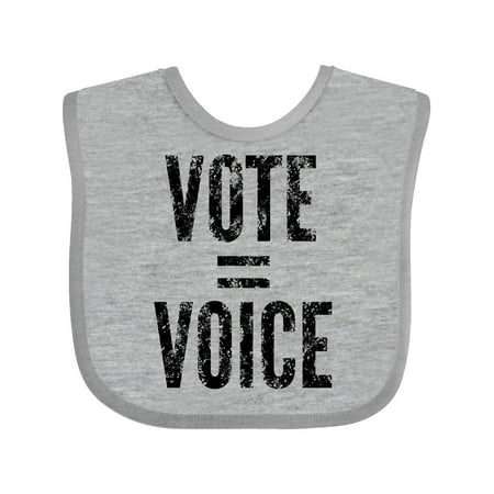 Inktastic Vote Equals Voice Distressed Black Text Gift Baby Boy or Baby Girl Bib
Inktastic Vote Equals Voice Distressed Black Text Gift Baby Boy or Baby Girl Bib
