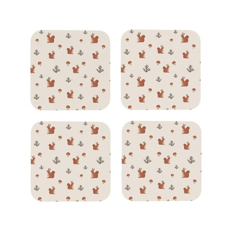 Tideii Cute Squirrel for Leather Coasters 4 Pieces Anti-fouling and Anti-scalding Decorative Coasters Suitable for Restaurants Kitchens Coffee Shops-Square
Tideii Cute Squirrel for Leather Coasters 4 Pieces Anti-fouling and Anti-scalding Decorative Coasters Suitable for Restaurants Kitchens Coffee Shops-Square