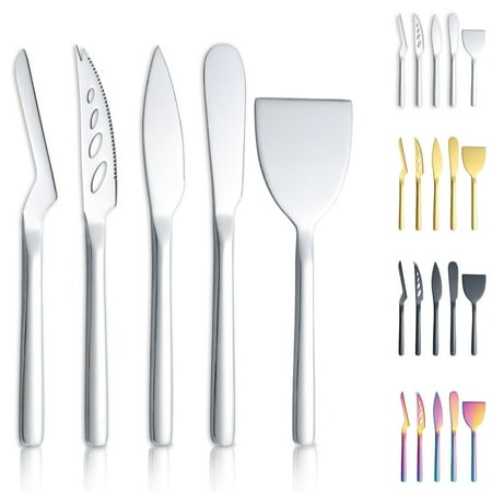 ReaNea Cheese Knife Set Stainless Steel 5 Pack Cheese Knives Cheese Spreader (Silver)
ReaNea Cheese Knife Set Stainless Steel 5 Pack Cheese Knives Cheese Spreader (Silver)
