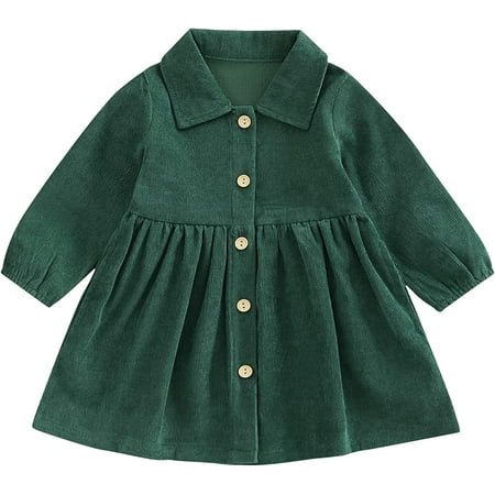 PIKADINGNIS Toddler Baby Girl Fall Winter Outfit Solid Ruffle Long Sleeve Button Corduroy Dress Princess Party Dresses Sundress
PIKADINGNIS Toddler Baby Girl Fall Winter Outfit Solid Ruffle Long Sleeve Button Corduroy Dress Princess Party Dresses Sundress