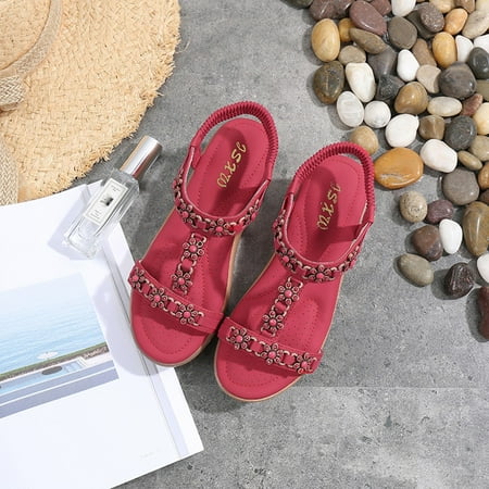 Cathalem Casual Shoes Wedges Flip Bohemia Beach Flops Women Ladies Sandals Women s Thick Heel Pumps for Women Sandals Red 5.5
Cathalem Casual Shoes Wedges Flip Bohemia Beach Flops Women Ladies Sandals Women s Thick Heel Pumps for Women Sandals Red 5.5