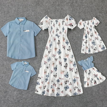 PatPat Easter Family Matching Allover Butterfly Shirred Dresses and Denim Shirts Sets One piece
PatPat Easter Family Matching Allover Butterfly Shirred Dresses and Denim Shirts Sets One piece
