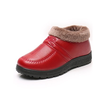 Woobling Women Comfortable Winter Shoes Plush Lining Snow Boots Travel Nonslip Slip On Warm Booties Red 8
Woobling Women Comfortable Winter Shoes Plush Lining Snow Boots Travel Nonslip Slip On Warm Booties Red 8
