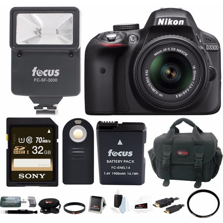 Nikon D3300 DSLR Camera with 18-55mm Lens (Black) with 32GB Accessory Kit Nikon D3300 DSLR Camera with 18-55mm Lens (Black) with 32GB Accessory Kit