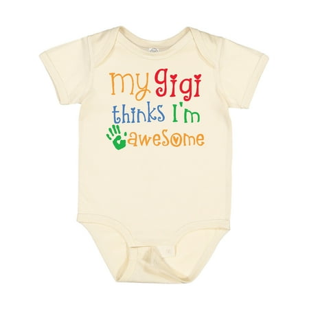 Inktastic My Gigi Thinks Im Awesome Grandchild Outfit Gift Baby Boy or Baby Girl Bodysuit
Inktastic My Gigi Thinks Im Awesome Grandchild Outfit Gift Baby Boy or Baby Girl Bodysuit
