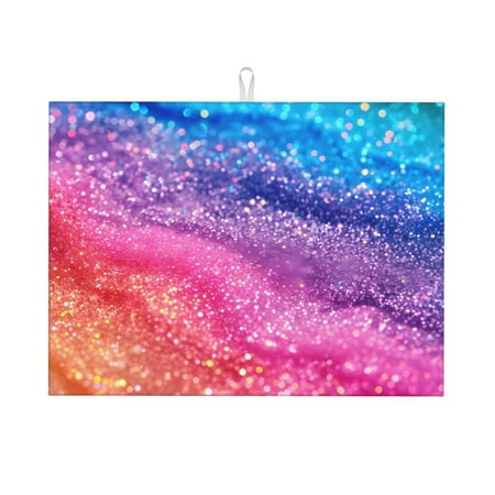 Cauagu Dish Drying Mat 24*18 inch Absorbent Dish Drainer Kitchen Counter Dish Drying Pad for Countertops Sinks Draining Racks( Rainbow Glitter Cute)
Cauagu Dish Drying Mat 24*18 inch Absorbent Dish Drainer Kitchen Counter Dish Drying Pad for Countertops Sinks Draining Racks( Rainbow Glitter Cute)