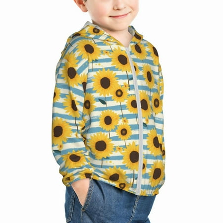 Uemuo Blue White Striped Sunflower A Pattern Rash Guard for Boys Girls Long Sleeve Swim Shirts UPF 50+ UV Sun Protection Hooded Fishing Shirt with Pocket for Kid-2 Years
Uemuo Blue White Striped Sunflower A Pattern Rash Guard for Boys Girls Long Sleeve Swim Shirts UPF 50+ UV Sun Protection Hooded Fishing Shirt with Pocket for Kid-2 Years