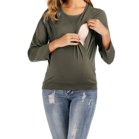 QIPOPIQ Maternity Clothes for Women Clearance Ladies Short Sleeve Breastfeeding Clothes Trendy Solid Color PrintCasual Hoodie
QIPOPIQ Maternity Clothes for Women Clearance Ladies Short Sleeve Breastfeeding Clothes Trendy Solid Color PrintCasual Hoodie