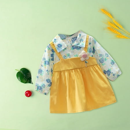 Aayomet Flower Girl Dresses Girls Spring Children s Japanese Mori Flower Print Suspenders Stitching Princess Dress Spring And Yellow 9-12 Months
Aayomet Flower Girl Dresses Girls Spring Children s Japanese Mori Flower Print Suspenders Stitching Princess Dress Spring And Yellow 9-12 Months
