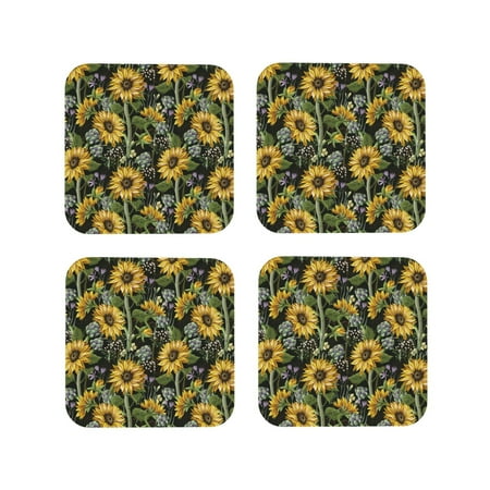Leather Coasters with Heat-resistant for Drinks Sunflowers Fujiman Cup Coasters Cup Pad Mat for Tabletop Protection Coffee Table Office Desk and Housewarming Gift
Leather Coasters with Heat-resistant for Drinks Sunflowers Fujiman Cup Coasters Cup Pad Mat for Tabletop Protection Coffee Table Office Desk and Housewarming Gift