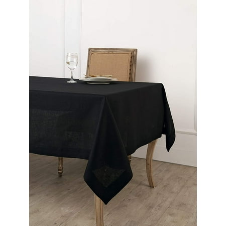Linen Tablecloth Natural \u2013 100% Pure Linen 54 x 72 Inch Tablecloth for Spring Summer Wedding Indoor Outdoor \u2013 Fete Handcrafted and Machine Washable Table Cover