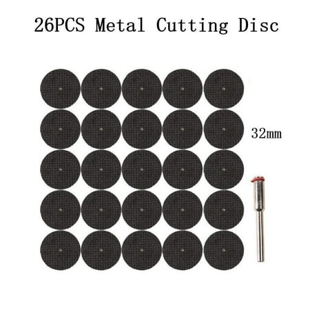 26Pcs 32MM Metal Resin Cutting Disc Circular Saw Blade Grinder Rotary Tool