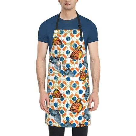 Adobk Aprons Adjustable Bib Aprons with 2 Pockets Cooking Kitchen Chef Apron for Women and Men-Men-Butterflies Wild Insect
Adobk Aprons Adjustable Bib Aprons with 2 Pockets Cooking Kitchen Chef Apron for Women and Men-Men-Butterflies Wild Insect