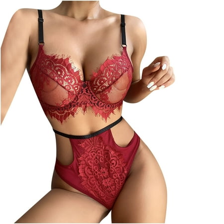 KEJIG Stylish,Women Exquisite Sexy Lace Lingerie Bra+Briefs Set Babydoll Cut-Out Sleepwear
KEJIG Stylish,Women Exquisite Sexy Lace Lingerie Bra+Briefs Set Babydoll Cut-Out Sleepwear