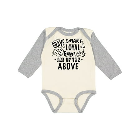 Inktastic Brave Smart Loyal Kind Fun Loved All of the Above Gift Baby Boy or Baby Girl Long Sleeve Bodysuit
Inktastic Brave Smart Loyal Kind Fun Loved All of the Above Gift Baby Boy or Baby Girl Long Sleeve Bodysuit