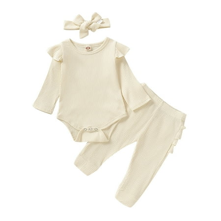 Mikrdoo Baby Girls Winter Outfits 3 Months Baby Girls Romper 6 Months Baby Girls Pants Headband 3Pcs Clothes Set Apricot
Mikrdoo Baby Girls Winter Outfits 3 Months Baby Girls Romper 6 Months Baby Girls Pants Headband 3Pcs Clothes Set Apricot