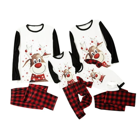 BrilliantMe Christmas Family Pajamas Set Elk Raglan Tops and Plaid Trousers XMAS Sleepwear Nightwear Baby Red White 6-12 Months
BrilliantMe Christmas Family Pajamas Set Elk Raglan Tops and Plaid Trousers XMAS Sleepwear Nightwear Baby Red White 6-12 Months