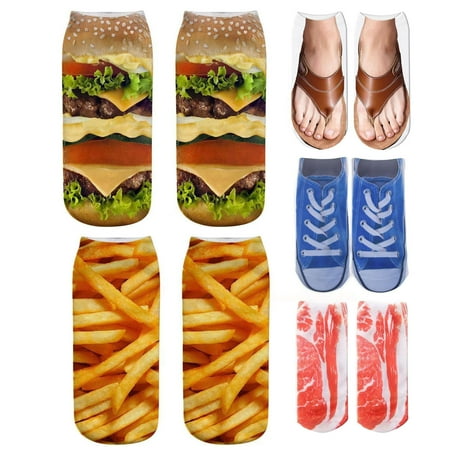 Dengjunhu 1 Pair Women Socks 3D Printed Creative Unisex Hilarious Hamburger Pattern Ankle Socks Christmas Gift
Dengjunhu 1 Pair Women Socks 3D Printed Creative Unisex Hilarious Hamburger Pattern Ankle Socks Christmas Gift