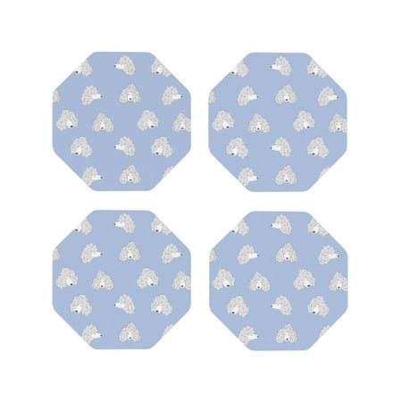 Coasters Set of 4 - Cute Funny Poodle Dog Blue Drink Coasters for Tabletop Protection Leather Coasters for Living Room Decor and Housewarming Gift Octagon
Coasters Set of 4 - Cute Funny Poodle Dog Blue Drink Coasters for Tabletop Protection Leather Coasters for Living Room Decor and Housewarming Gift Octagon