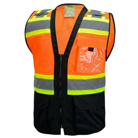Surveyor Black/ Orange Two Tones Safety Vest 
Surveyor Black/ Orange Two Tones Safety Vest