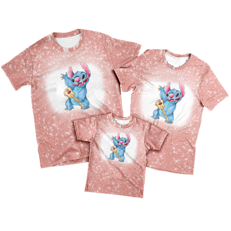 Family Matching Cartoon T-Shirt Lilo & Stitch Print Relaxed-Fit Casual Short Sleeve Polyester Crew Neck Fahion T Shirt for Adult Kids
Family Matching Cartoon T-Shirt Lilo & Stitch Print Relaxed-Fit Casual Short Sleeve Polyester Crew Neck Fahion T Shirt for Adult Kids