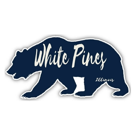White Pines Illinois Souvenir 3x1.5-Inch Fridge Magnet Bear Design
