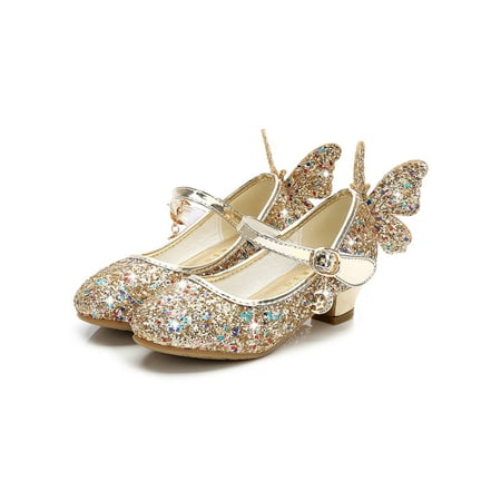 Crocowalk Girls Dress Shoes Comfort Mary Jane Magic Tape Princess Shoe Breathable Butterfly Heel Pump Children Round Toe Non-slip Pumps Gold 2Y
Crocowalk Girls Dress Shoes Comfort Mary Jane Magic Tape Princess Shoe Breathable Butterfly Heel Pump Children Round Toe Non-slip Pumps Gold 2Y