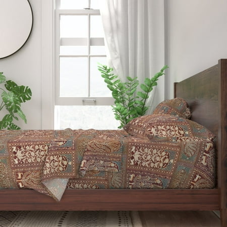 Wood Panels Medieval Renaissance Tudor 100% Cotton Sateen Sheet Set by Roostery