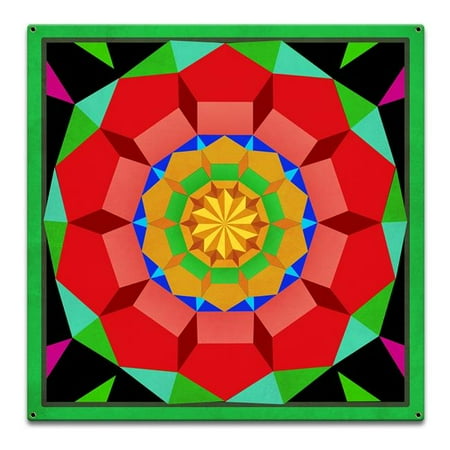 Past Time Signs AQP509 18 x 18 in. Pentagon Circle Quilt Green Black & Orange Vintage Metal Sign
Past Time Signs AQP509 18 x 18 in. Pentagon Circle Quilt Green Black & Orange Vintage Metal Sign
