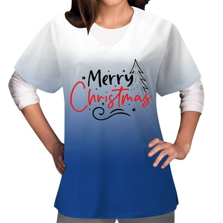 XFLWAM Women s Christmas Scrub Tops Plus Size V-Neck Cute Reindeer Santa Claus Print T Shirts Workwear Nurse Uniform Tee with Pockets Blue-6 XL
XFLWAM Women s Christmas Scrub Tops Plus Size V-Neck Cute Reindeer Santa Claus Print T Shirts Workwear Nurse Uniform Tee with Pockets Blue-6 XL