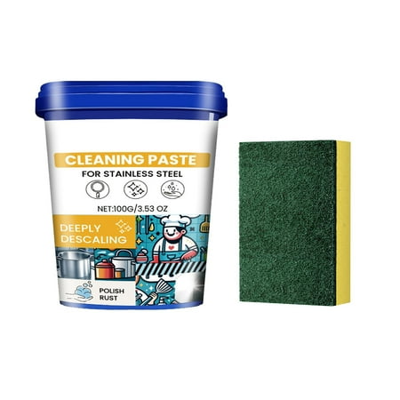 YBWZH Clearance Cleaning Agents Stainless Steel Cookware Pots and Pans Bottom Black Scale Stain Removal Polishing Metal Removal Stainless Steel Cleaning Powder Pots and Pans Cleaning Paste
YBWZH Clearance Cleaning Agents Stainless Steel Cookware Pots and Pans Bottom Black Scale Stain Removal Polishing Metal Removal Stainless Steel Cleaning Powder Pots and Pans Cleaning Paste