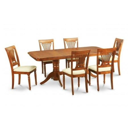 NAPL5-SBR-W 5 Piece dining room set Dining table and 4 Dining Chairs