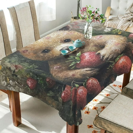 WOBOGO Adorable Strawberry Bear Square Tablecloth 60×90in Polyester Fabric Tablecloth Washable Dust Resistant Wrinkle Resistant
WOBOGO Adorable Strawberry Bear Square Tablecloth 60×90in Polyester Fabric Tablecloth Washable Dust Resistant Wrinkle Resistant