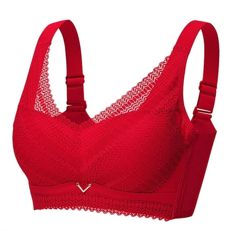 Dillar Women s Bra Soild Wire Free Underwear One Piece Bra Everyday Underwear Non Magnetic No Steel Ring Comfortable Breathable Gathered Lace Breast Adjustment Bra
Dillar Women s Bra Soild Wire Free Underwear One Piece Bra Everyday Underwear Non Magnetic No Steel Ring Comfortable Breathable Gathered Lace Breast Adjustment Bra
