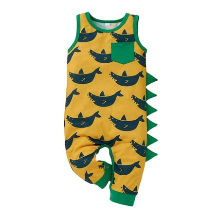 LAPAKIDS Infant Baby Boy Romper Sleeveless Animal Print with Pocket Jumpsuit Bodysuit Outfits 3-6 Months
LAPAKIDS Infant Baby Boy Romper Sleeveless Animal Print with Pocket Jumpsuit Bodysuit Outfits 3-6 Months