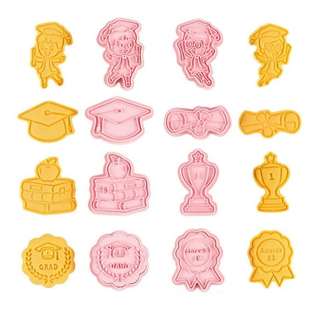 Skindy Graduation Theme Biscuit Mold Set - Cartoon Design with Easy Release PP Material - Perfect for Baking and Graduation Party Supplies 8 Pieces
Skindy Graduation Theme Biscuit Mold Set - Cartoon Design with Easy Release PP Material - Perfect for Baking and Graduation Party Supplies 8 Pieces