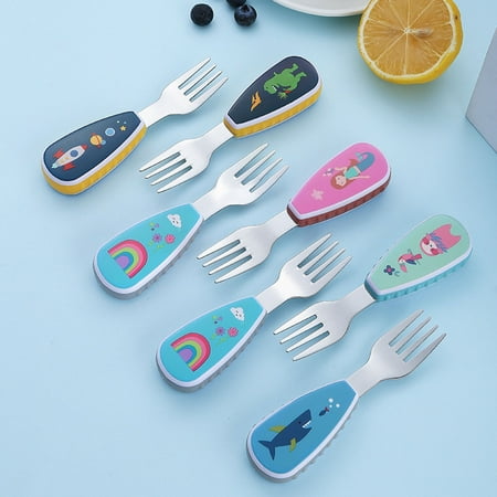 GROFRY 3Pcs/Set Spoon Fork Set Non-slip Comfortable Grip Lightweight Cartoon Design Kids Flatware Set Daily Use
GROFRY 3Pcs/Set Spoon Fork Set Non-slip Comfortable Grip Lightweight Cartoon Design Kids Flatware Set Daily Use