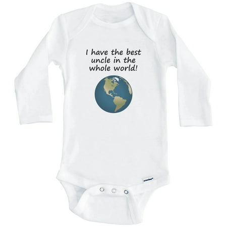 I Have The Best Uncle In The Whole World Niece Nephew One Piece Baby Bodysuit (Long Sleeve) 3-6 Months White
I Have The Best Uncle In The Whole World Niece Nephew One Piece Baby Bodysuit (Long Sleeve) 3-6 Months White