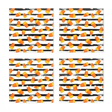 Linen Cotton Canvas Cocktail Napkins (Set of 4) - Candy Corn Black White Stripes Cute Orange Children Baby Autumn Fall Kids Print Cloth Cocktail Napkins by Spoonflower
Linen Cotton Canvas Cocktail Napkins (Set of 4) - Candy Corn Black White Stripes Cute Orange Children Baby Autumn Fall Kids Print Cloth Cocktail Napkins by Spoonflower