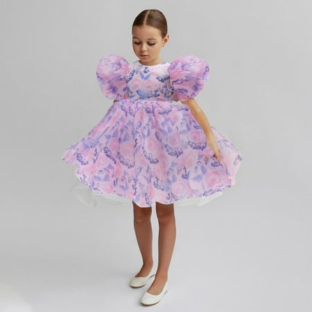 Huilaibazo Girls Dress Toddler Kids Girls Print Bubble Sleeve Tulle Patchwork Party Princess Dress Clothes 2-8Y
Huilaibazo Girls Dress Toddler Kids Girls Print Bubble Sleeve Tulle Patchwork Party Princess Dress Clothes 2-8Y
